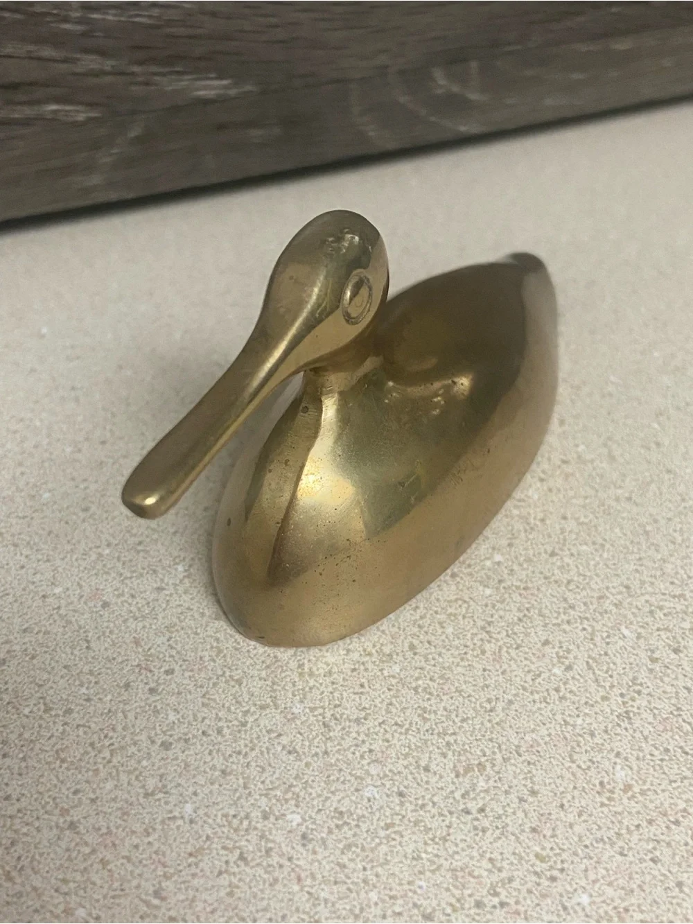 Vintage 4” Mid Century Brass Mallard Duck Figurine